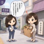 2コマ目：藤井舞子が持ち込み前提の落とし穴を伝える場面